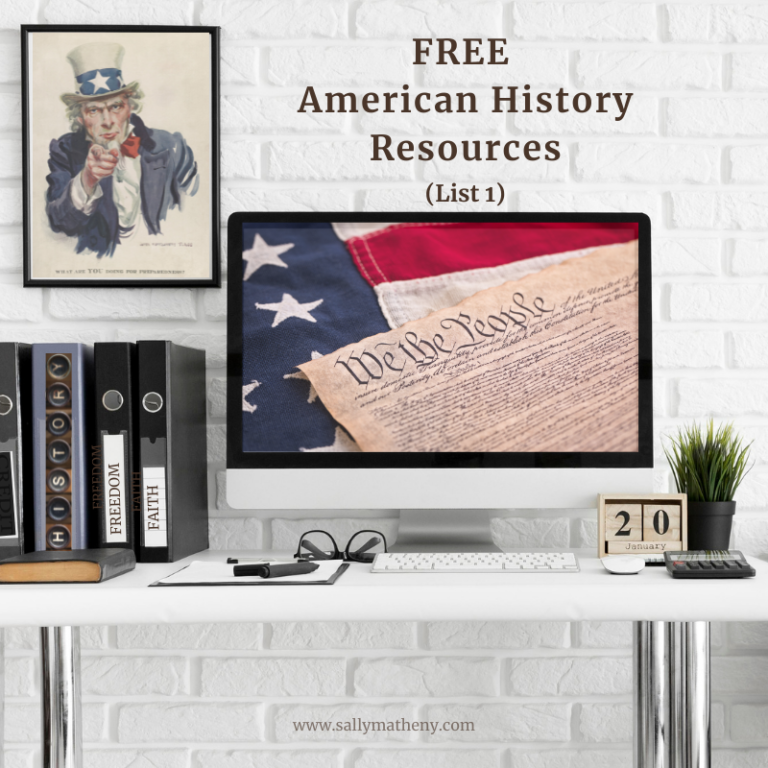 Free American History Resources: List 1 - Sally Matheny