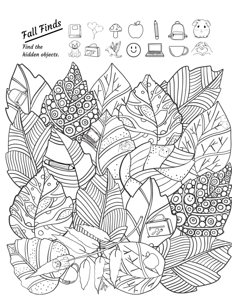 "Fall Finds" Activity Sheet